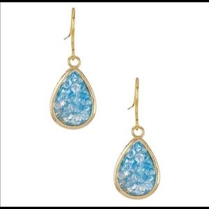 Tear Drop Crystal Blue Earrings NEW!